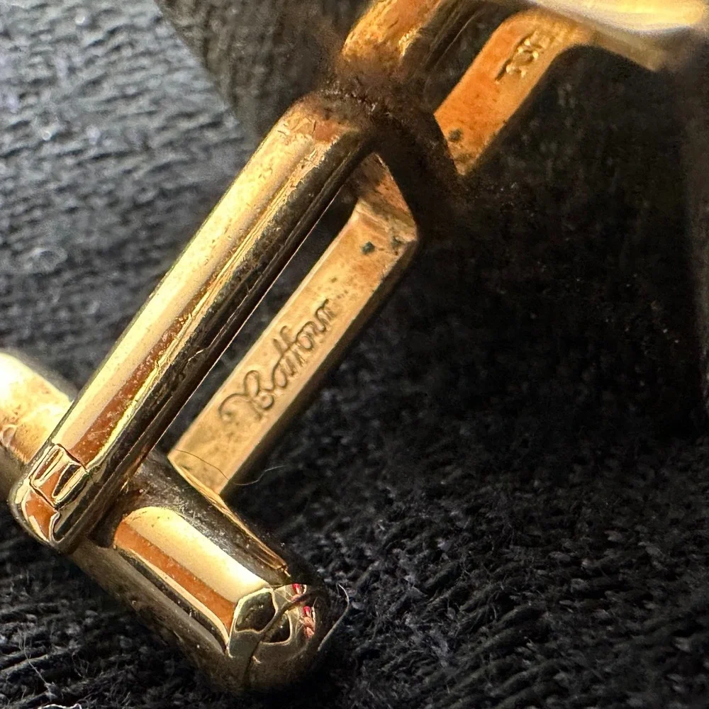 Vintage Balfour Richmond Road Runners Cufflinks Gold Tone Road‎ Runner